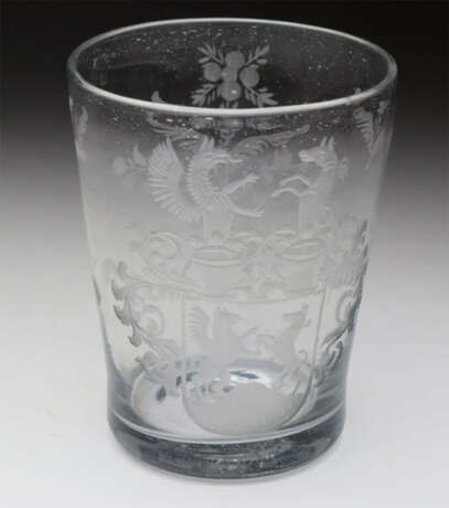 beschliffener Glasbecher - photo 1