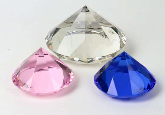 3 Paperweights in Diamantform - Foto 1