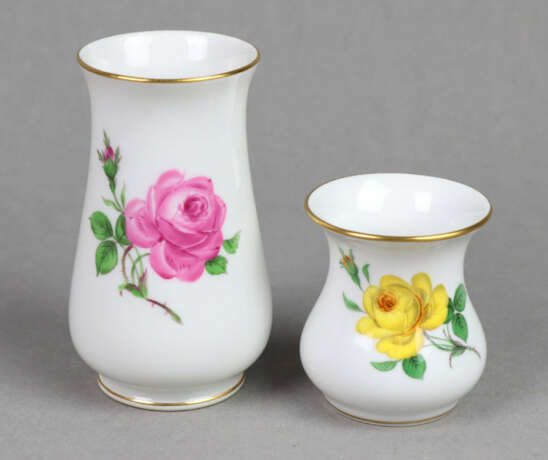 Meissen 2 Vasen *Rosendekor* - Foto 1