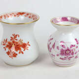 Meissen 2 Miniatur Vasen *Indisch Malerei* - photo 1