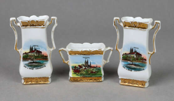 3 Ansichten Vasen Meissen um 1900 - фото 1