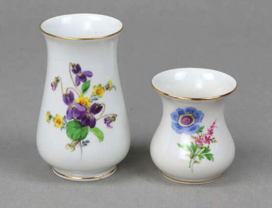 Meissen 2 kleine Vasen *Blume 2* - Foto 1