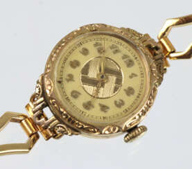 Golddoublé Damen Armbanduhr 