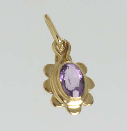 Amethyst Anhänger - Gelbgold 333 - photo 1