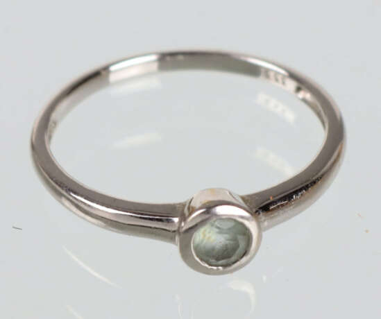 Aquamarin Ring - Weissgold 333 - photo 1