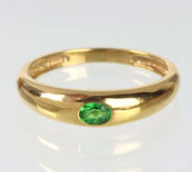 Tsavorit Ring - Gelbgold 333