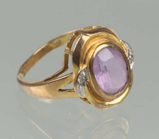 Amethyst Ring - Gelbgold 333 - photo 1