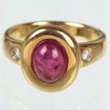 Turmalin Ring mit Brillanten - Gelbgold 750 - фото 1