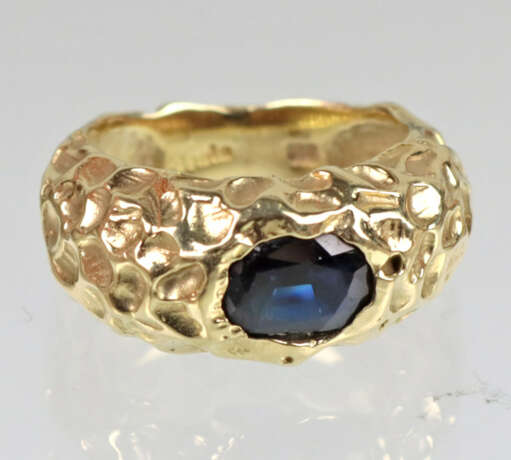 Saphir Ring - Gelbgold 585 - фото 1