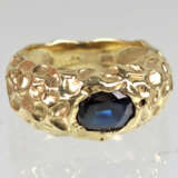 Saphir Ring - Gelbgold 585 - Foto 1