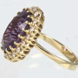 Amethyst Ring mit Brillanten - Gelbgold 585 - photo 2