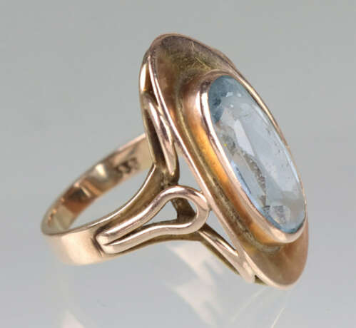 Ring mit Aquamarin Spinell - Gelbgold 333 - Foto 2