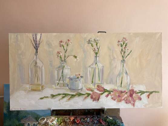 Painting, Canvas, Oil, Neo-impressionism, Flower still life, Russia, 2021 - photo 2