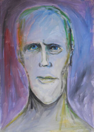 мужской портрет 3 Whatman paper Watercolor Expressionism Genre art 2021 - photo 1