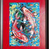 Painting “ART-FISH”, Fiberboard, Lacquer, Abstract Expressionist, Animalistic, Russia, 2021 - photo 1