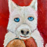 Painting “Husky and his friends”, Canvas on the subframe, Oil paint, Modernism, Everyday life, Azerbaijan, 2021 - photo 5