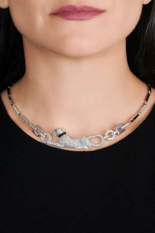 Diamond, emerald and onyx necklace, 'Dame à la panthère', Cartier - фото 4