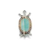 Emerald, sapphire and diamond brooch - фото 3