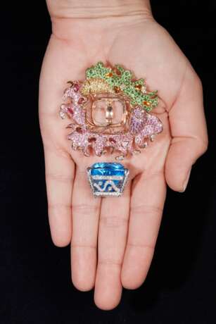 Gem set and diamond brooch/pendant combination, James Ganh - photo 5