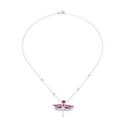 Ruby and diamond pendant necklace, James Ganh