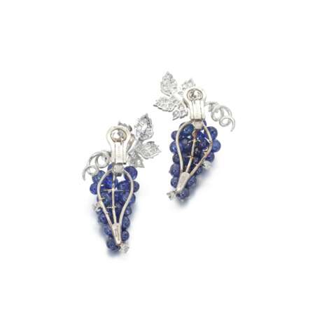 Pair of sapphire and diamond earrings, Boucheron - photo 3