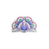 Gem set and diamond brooch, Michele della Valle - Foto 1