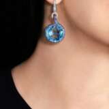 Pair of gem set and diamond earrings, Michele della Valle - фото 4