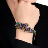 Gem set and diamond bangle - фото 4