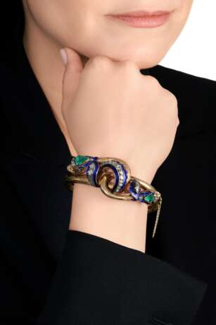 Gem set and diamond bangle - фото 4