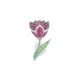 Gem set and diamond brooch, 'Tulip', Michele della Valle - photo 1