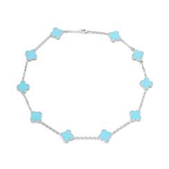 Gold and turquoise necklace, 'Alhambra', Van Cleef & Arpels