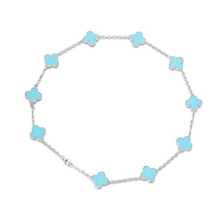 Gold and turquoise necklace, 'Alhambra', Van Cleef & Arpels - фото 3