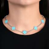 Gold and turquoise necklace, 'Alhambra', Van Cleef & Arpels - фото 4