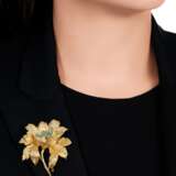 Gold and turquoise brooch, Mauboussin - Foto 4