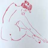Gemälde „Nackt“, Papier, Hand Grafik, Realismus, Genre Nude, Russland, 2020 - Foto 1