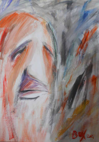 Painting “invisible spectator”, Whatman paper, Watercolor painting, Expressionist, Mythological, 2021 - photo 1