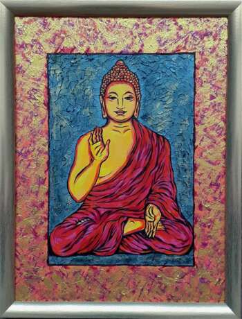 Buddha Primed fiberboard Oil on fiberboard Religious art Religious genre Russia 2021 - photo 1