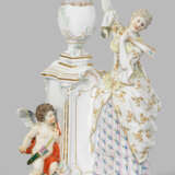 Große Figurengruppe "Dame mit Amor und Vase". Originaltitel - Foto 1