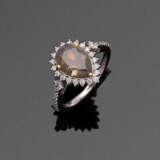 Hochfeiner Natural Fancy-Dark-Yellow-Brown-Diamantring - photo 1