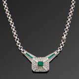 Elegantes Diamantcollier mit kolumbianischen Smaragden - фото 1