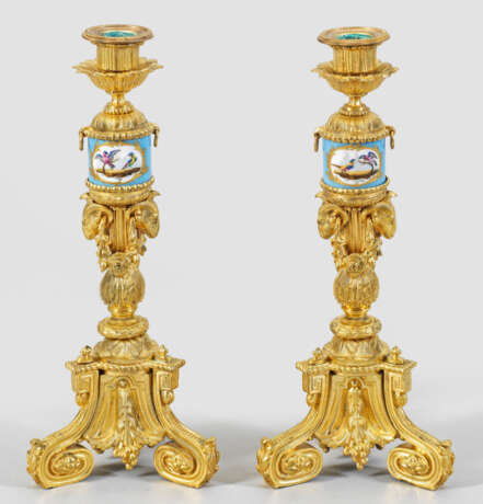 Paar Napoleon III-Kerzenleuchter - Foto 1