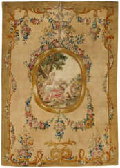Höfische Louis XVI-Tapisserie mit pastoraler Szenerie