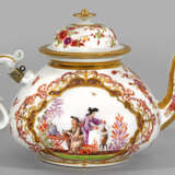 Teekanne mit seltenen Hoeroldt-Chinoiserien - photo 2
