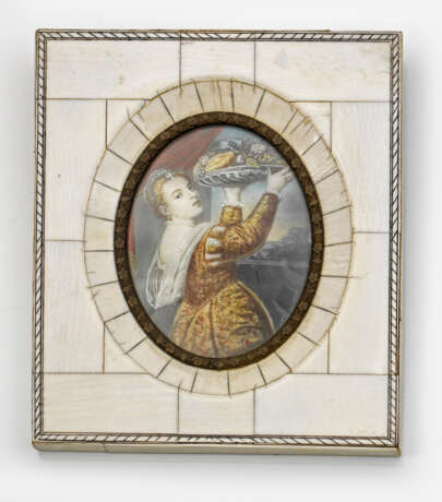 Miniaturbildnis "Mädchen mit Fruchtschale" nach Tizian - фото 1