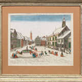 Guckkastenbild mit dem Markt im Winter in Göttingen - фото 1