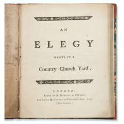 [GRAY, Thomas (1716-1771)] An Elegy Wrote in a Country Churc...