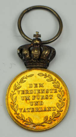 Bayern: Civil-Verdienst-Medaille, in Gold Miniatur. - Foto 3