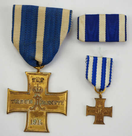 Schaumburg-Lippe: Kreuz für Treue Dienste (1914-1918), mit Miniatur. - photo 1
