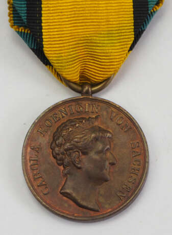 Sachsen: Bronzene Carola-Medaille, 1. Typ (1892-1915). - Foto 1