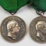 Sachsen: Medaille für Treue in der Arbeit - Albert / Georg / Friedrich August. - Foto 1